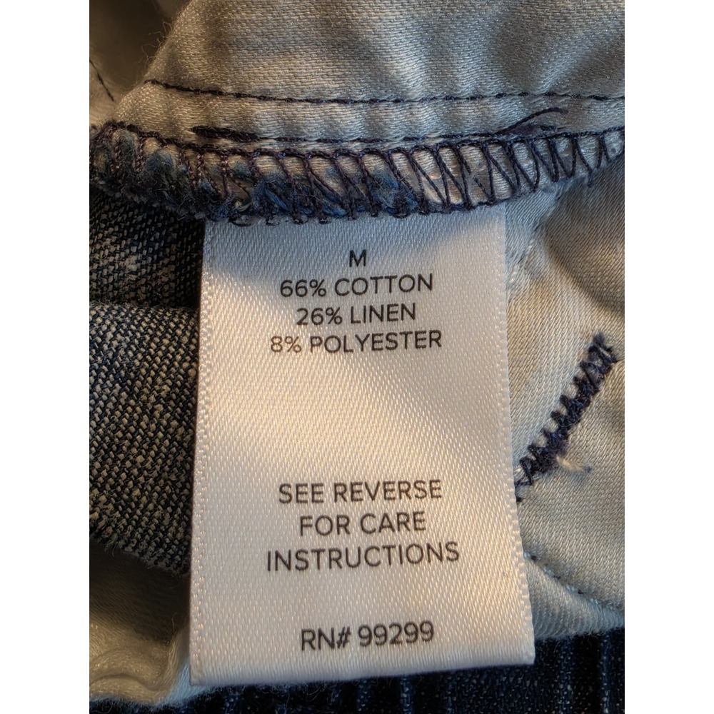 Evereve Cadet Elodie Shorts Womens Medium Chambray‎ Fade Linen Blend Pull-On - Picture 7 of 8